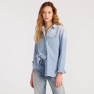 J. Crew Classic-fit Chambray Shirt Size 8